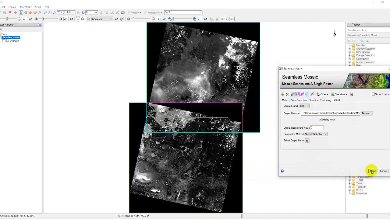 How To Mosaic Landsat Data In ENVI Program - YouTube