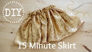 DIY Sequin Skirt | Sew in 15 Minutes!