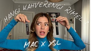 HANGİ KAHVERENGİ RİMEL ? MAC X YSL .... TARAFINI SEÇ ! #merveakaydın #maskara #ürüninceleme