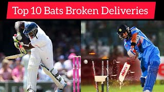 Top 10 Bats Broken Deliveries In Cricket | Bat Broken In Cricket IPL | Cricketologic