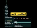 sort() | javascript tutorial #shorts #html #javascript