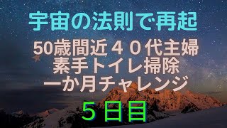 【５０歳間近４０代の主婦】素手トイレ掃除　一ヶ月チャレンジ　５日目にして号泣？！】#小林正観さん #宇宙の法則