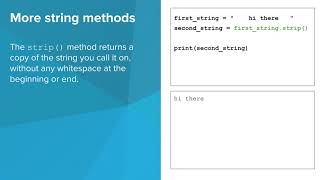 Intro Python- String Methods