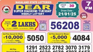 Nagaland State Dear Super Diamond Tuesday Weekly Lottery Result 7pm | Dear Super Diamond  Lottery