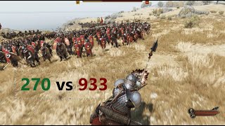 Against Circle Formation for the First Time: Archers Main 270 vs 933 Valandians | Bannerlord