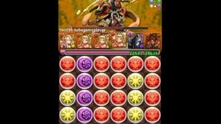 パズドラ「大泥棒参上！超地獄級」半減+威嚇ループ2倍PTノーコン攻略