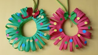 Paper Crafts For School | Christmas Crafts | Christmas Decoration Ideas | Christmas wreath