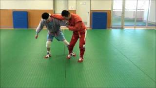 SAMBO　Z足を囮に使って捨身技　サンボ　САМБО