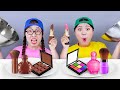 Real Makeup Vs Chocolate Makeup Challenge 초콜릿 화장품 챌린지 Dona 도나