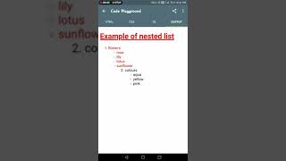 Nested list in html #html #css #js #wed page