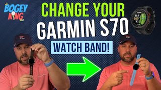 How to change your Garmin Approach S70 Watch Band! || and get them cheap!