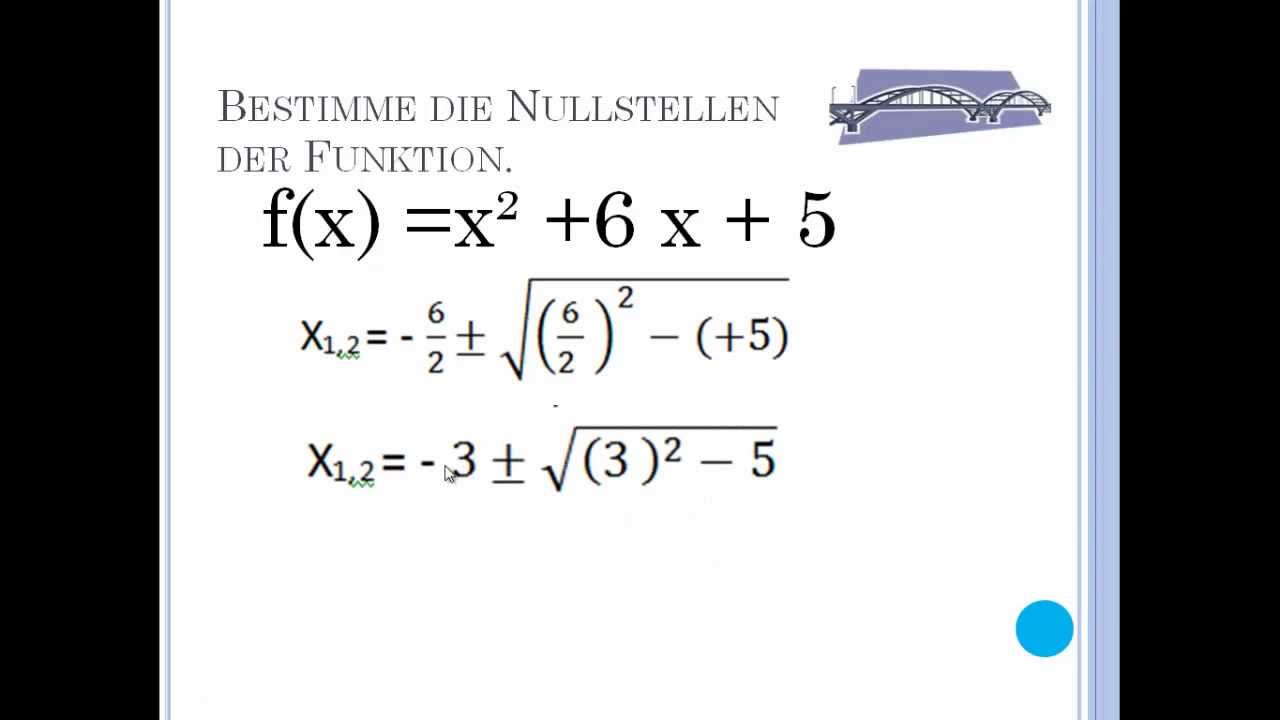 Nullstellen Berechnen Film 1 - YouTube