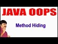Java Tutorials || Java OOPS  ||Method Hiding || by Durga Sir