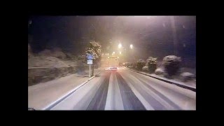 ドライブレコーダー映像　2016年1月18日の大雪