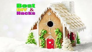 NEW YEAR HOUSE FROM CARDBOARD and FOAMIRAN with lighting 🎄 DIY CHRISTMAS DECOR🎄