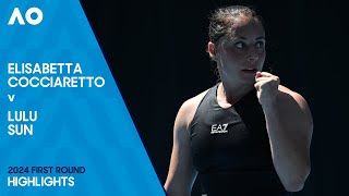 Elisabetta Cocciaretto v Lulu Sun Highlights | Australian Open 2024 First Round