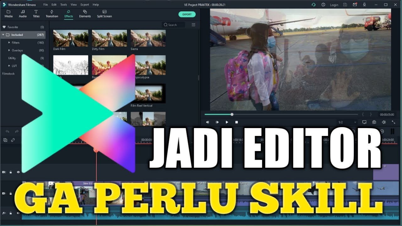 TUTORIAL FILMORA X Untuk Pemula || Software Editing Video Paling Ringan ...