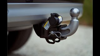 Volvo Foldable Trailer Hitch for Towing - shown on 2023 Volvo XC90 Recharge ( Also on XC60 V60 V90 )