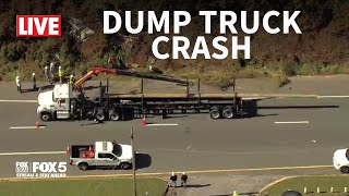 LIVE: Dump truck crash investigation on MD Route 3, all lanes closed | FOX 5 DC