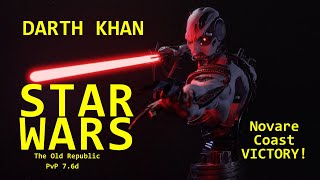 SWTOR PvP 7.6d - The Great VICTORY at Novare Coast Warzone - Darth Khan 2025