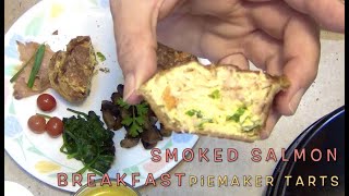 Smoked Salmon Pie Maker Breakfast Tarts Cheekyricho  Cooking Youtube Video Recipe ep.1,427