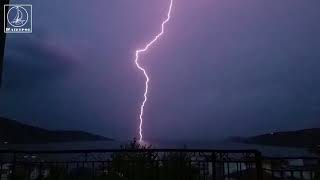 Κεραυνός στον Αμβρακικό  -   #lightning #strike hits the sea  in Amvrakikos