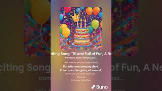 Happy 51st Birthday Exciting Song - 51 and Full of Fun, A New Chapter Has Begun