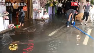 午後大雨北市二殯淹水 家屬無法順利送往生者最後一程