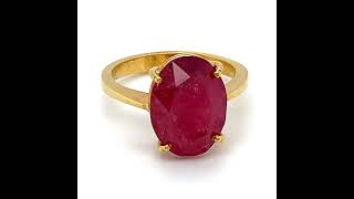 Winza Ruby 7.15ct Solid 22K Yellow Gold Ring