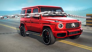 Cars vs Tensioned Chain TRAP ▶️ BeamNG Drive