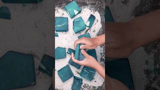 ASMR Gym Chalk Crush | Satisfying green Heart \u0026 Cone Shapes with Crunchy Crumbles \u0026 Smooth Texture