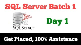 SQL Server Batch | Day 1