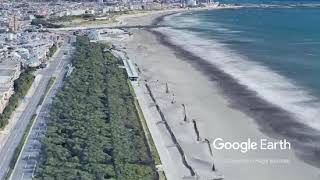 湘南海岸サイクリングロードの空撮動画※Google Earth Studio