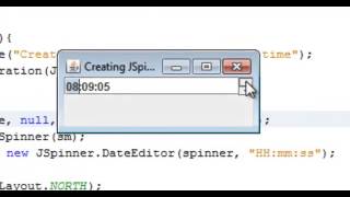 Creating JSpinner Component with time