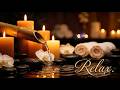 Beautiful Relaxing Music – Golden Bamboo Water Spa with Warm Zen Candlelight