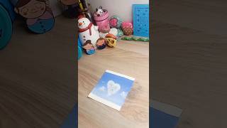 How to paint heart shaped clouds ❓☁️❤️|| Acrylic painting tutorial ✨|| #shorts #tutorial