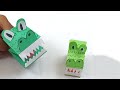 How to Make a Crocodile Paper Puppet - Moving paper toys