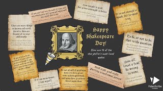 10 of the most loved Shakespeare quotes for Shakespeare Day! | VideoScribe