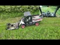 ✅ mowing atv trails bobcat toolcat with skid steer mtl xc7 hydraulic swing blade cutter