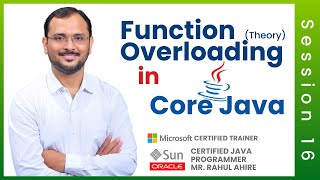 Session 16 Function Overloading (Theory) In Java