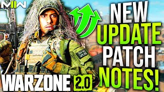 WARZONE 2: New GAMEPLAY UPDATE PATCH NOTES! Big LOADOUT Changes & New Fixes! (MW2 New Update)