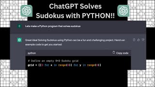 Python Code to Solve Sudokus Using ChatGPT