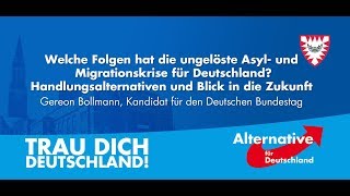 Gereon Bollmann: Folgen der ungelösten Asyl- und Migrationskrise für Deutschland