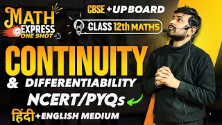 Class 12 Maths Marathon | Continuity \u0026 differentiability | NCERT + PYQs | Live