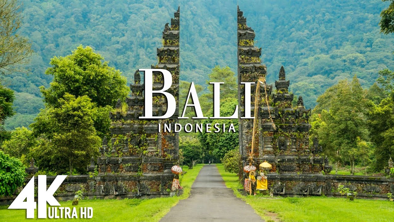 FLYING OVER BALI (4K UHD) - Relaxing Music Along With Beautiful Nature ...