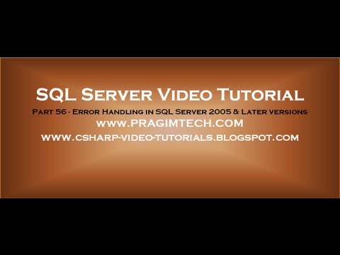 Error handling in sql server Part 56 Error handling in sql server Part 56
