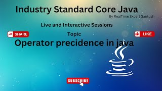 Operator Precedence in java| Java Tutorial | Java 2024 | Full Stack Java | Java Online Training