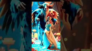 Woman perform fusion  Dance with mutatent bull and eagle AGT #shorts #americagottalent #magic #ai