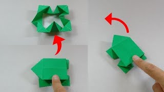 ヘンテコおりがみ「ひっくりカエル」Action Origami \