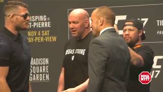 UFC 217 Staredown - GSP vs Bisping, Garbrandt vs Dillashaw & Jędrzejczyk vs. Namajunas